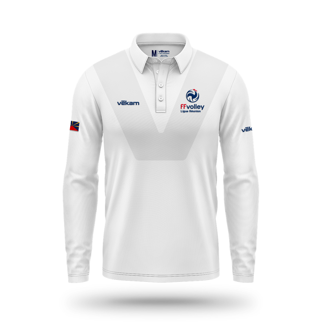 LRVB Arbitre Polo sport Manche Longue Blanc H