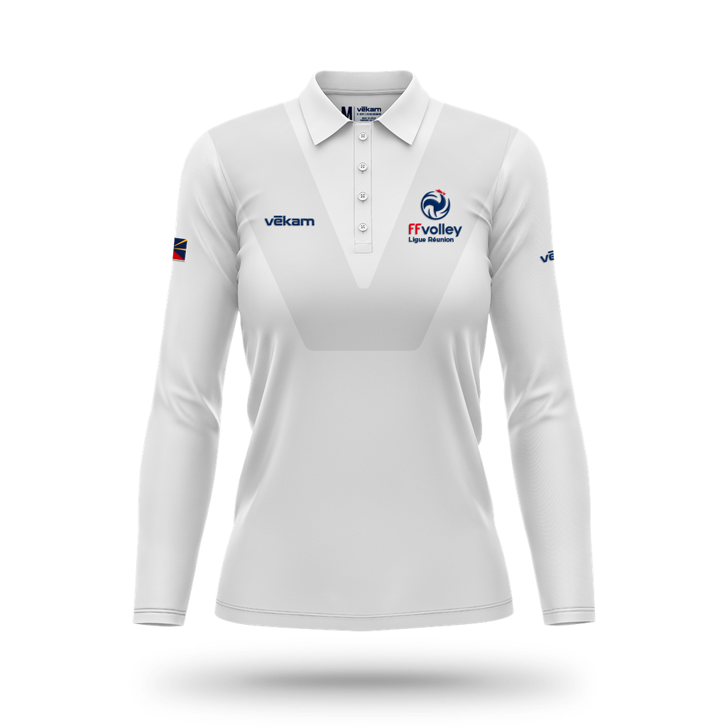 LRVB Arbitre Polo sport Manche Longue Blanc F