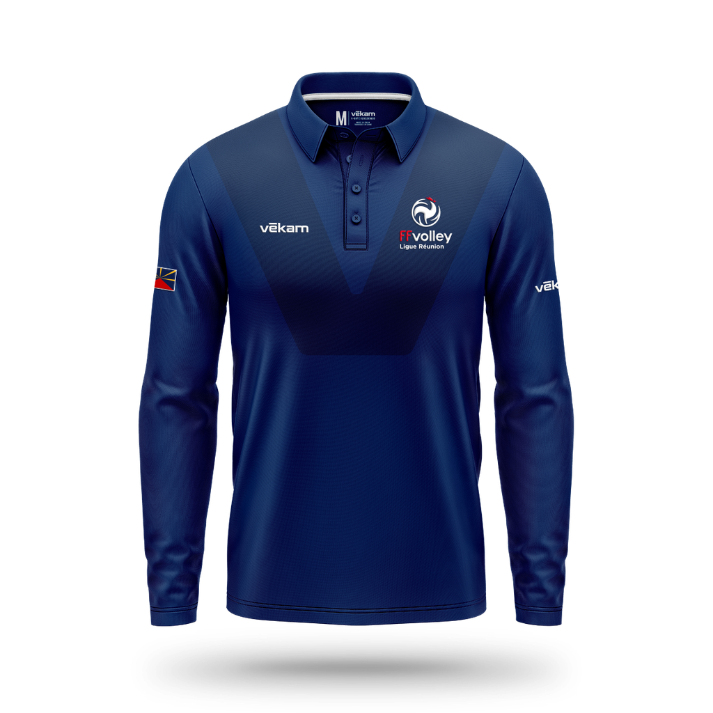 LRVB Arbitre Polo sport Manche Longue Bleu H