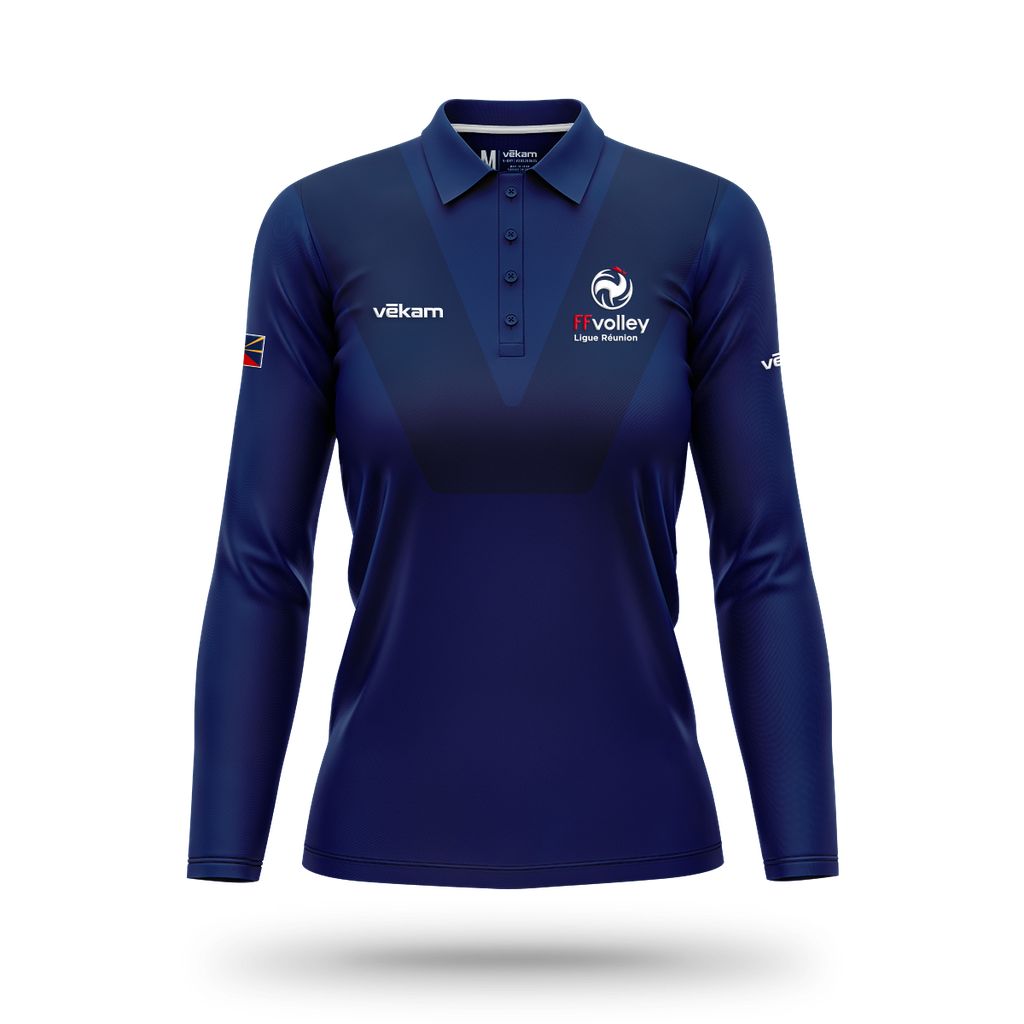 LRVB Arbitre Polo sport Manche Longue Bleu F