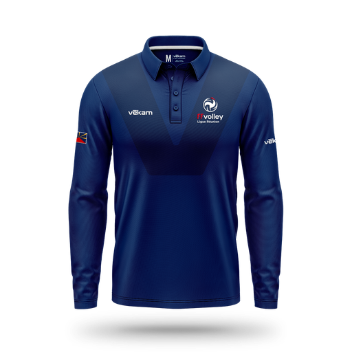 LRVB Arbitre Polo sport Manche Longue Bleu H