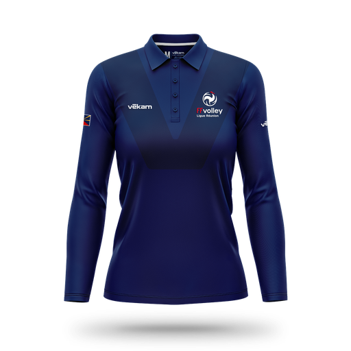 LRVB Arbitre Polo sport Manche Longue Bleu F